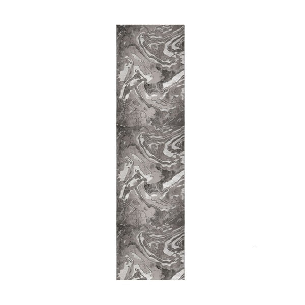 Šedý běhoun Flair Rugs Marbled, 80 x 300 cm