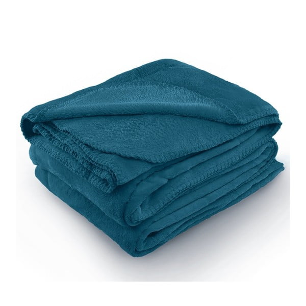 Indigově modrá deka z mikrovlákna AmeliaHome Tyler, 70 x 150 cm