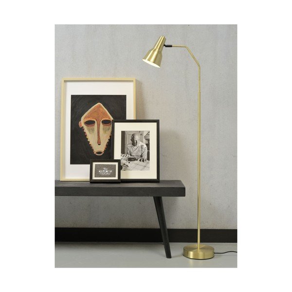 Stojací lampa s kovovým stínidlem ve zlaté barvě (výška 140 cm) Valencia – it's about RoMi-image-4