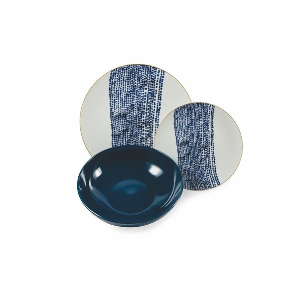 18dílná sada talířů z porcelánu a kameniny VDE Tivoli 1996 Blue Masai-image-4