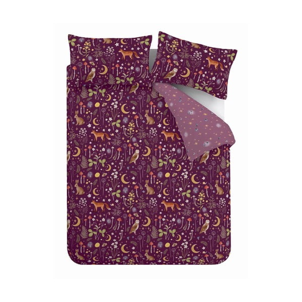 Fialové povlečení na dvoulůžko 200x200 cm Enchanted Twilight – Catherine Lansfield