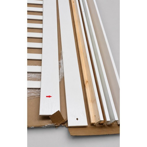 Bílá patrová/s výsuvným lůžkem dětská postel z borovicového dřeva s úložným prostorem s roštem 90x200 cm SCOTT - II. jakost – Vipack-image-3