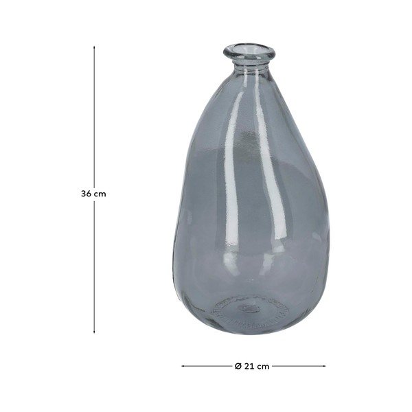 Modrá váza z recyklovaného  skla (výška 36 cm) Brenna – Kave Home-image-3