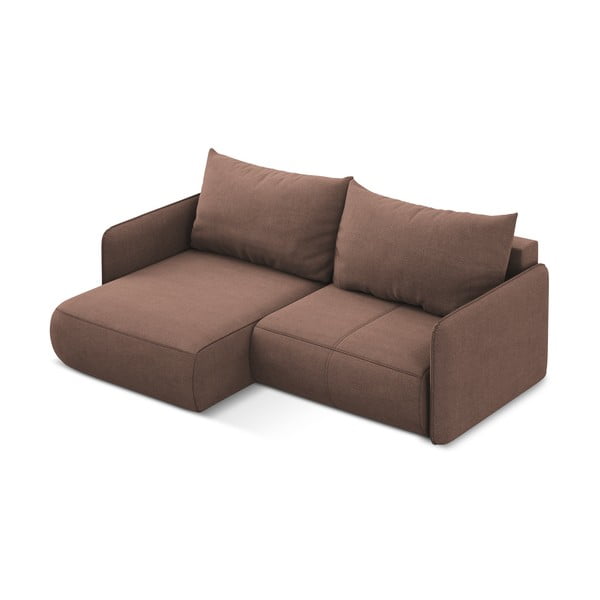 Růžová rozkládací/s úložným prostorem rohová pohovka (levý roh) Nanea – Makamii-image-4