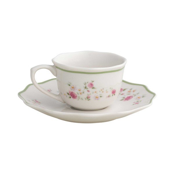 Bílé porcelánové šálky v sadě 2 ks na espresso 90 ml Nonna Rosa – Brandani