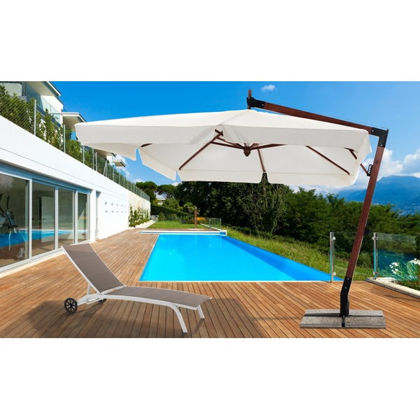 Bílo-hnědé kovové zahradní lehátko Kastri – Tomasucci-image-1