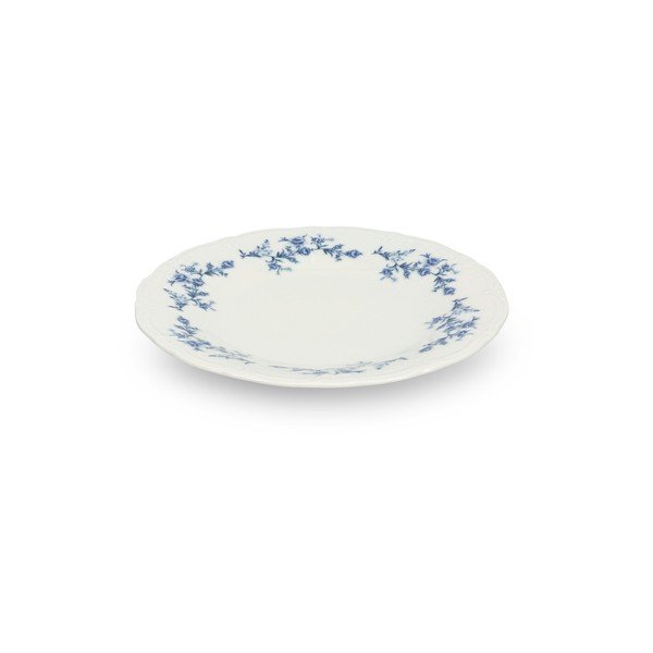 Bílý/modrý porcelánový talíř ø 21 cm Retro – BonBistro-image-3