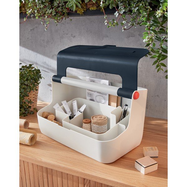 Šedý přenosný box s organizérem Leitz Cosy-image-1
