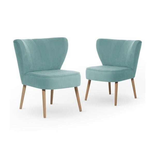 Sada 2 blankytně modrých jídelních židlí My Pop Design Hamilton