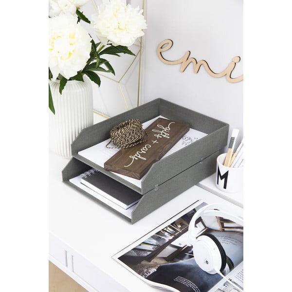 Kartonové organizéry na dokumenty v sadě 2 ks Hakan – Bigso Box of Sweden-image-1