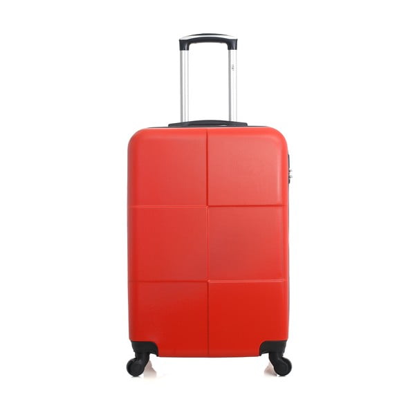 Červený cestovní kufr na kolečkách Hero Coronado, 36 l