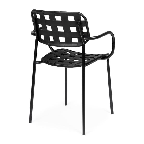 Černé kovové zahradní židle v sadě 4 ks Clover   – Bizzotto-image-3