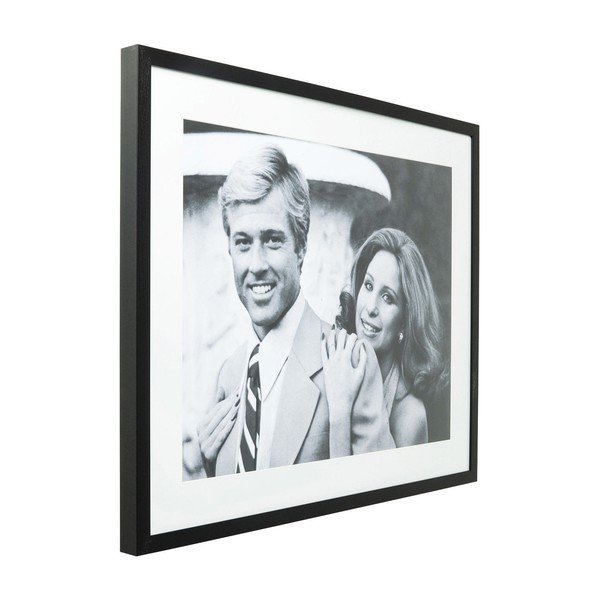 Zasklený černobílý obraz Kare Design Lovers, 100 x 80 cm-image-2