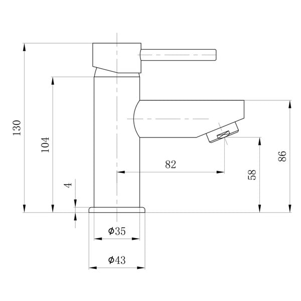 Stojánková umyvadlová baterie v leskle stříbrné barvě Small – Sapho-image-2
