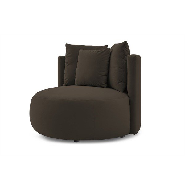 Hnědé sametové křeslo Cesar – Bobochic Paris