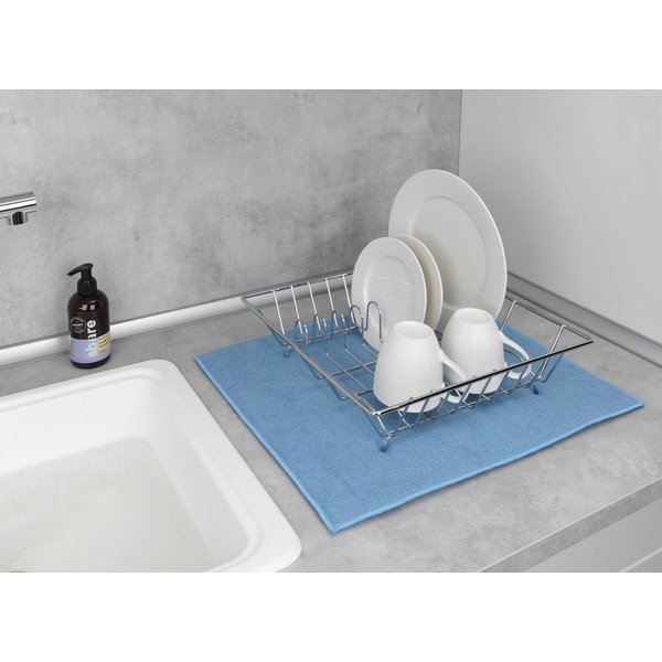 Modrá absorpční podložka na umyté nádobí Wenko Miko-image-4