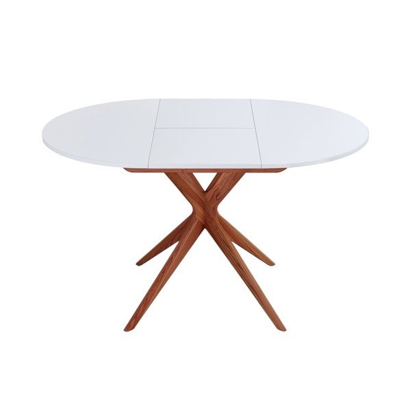 Kulatý rozkládací jídelní stůl s přídavnou deskou ø 90 cm Jubi – Ragaba-image-2