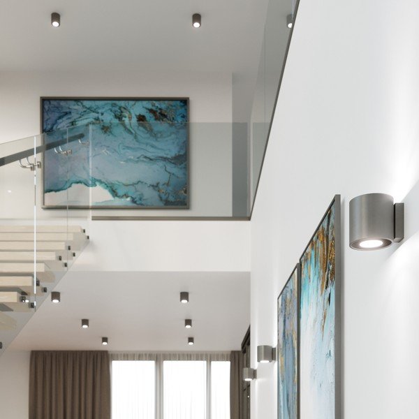 Tmavě šedé bodové svítidlo ø 10 cm Roda – Sollux-image-1