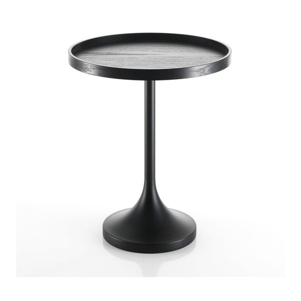 Černý odkládací stolek Tomasucci Ambrogio, ⌀ 46 cm