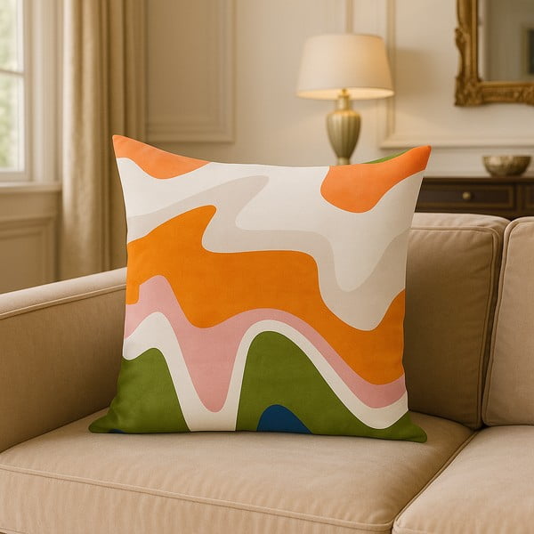 Povlak na polštář 43x43 cm Squiggly Orange – Mila Home-image-3