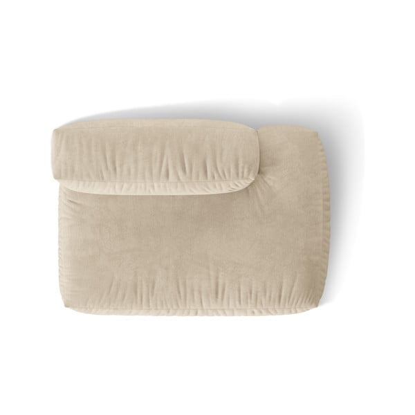 Béžový sametový modul pohovky (pravý roh) Martina – Micadoni -image-3