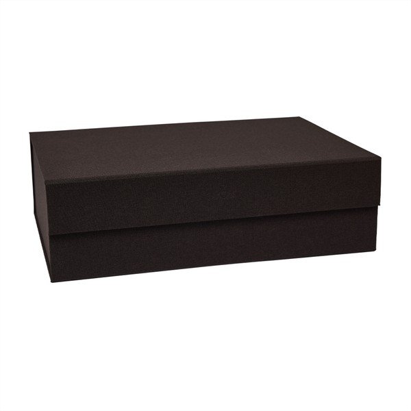 Tmavě hnědý kartonový úložný box s víkem 45x33x15 cm Hako – OYOY Living Design