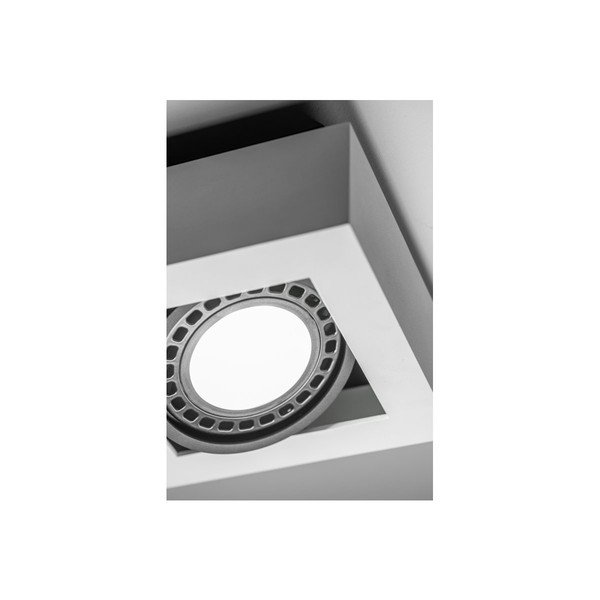 Bílé stropní svítidlo s kovovým stínidlem 18,5x18,5 cm Loid – GTV-image-1