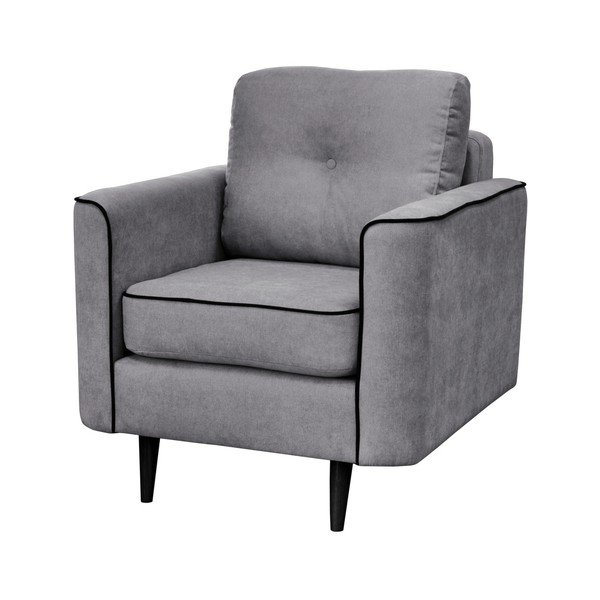 Šedé křeslo s černými nohami Mazzini Sofas Wasp-image-2