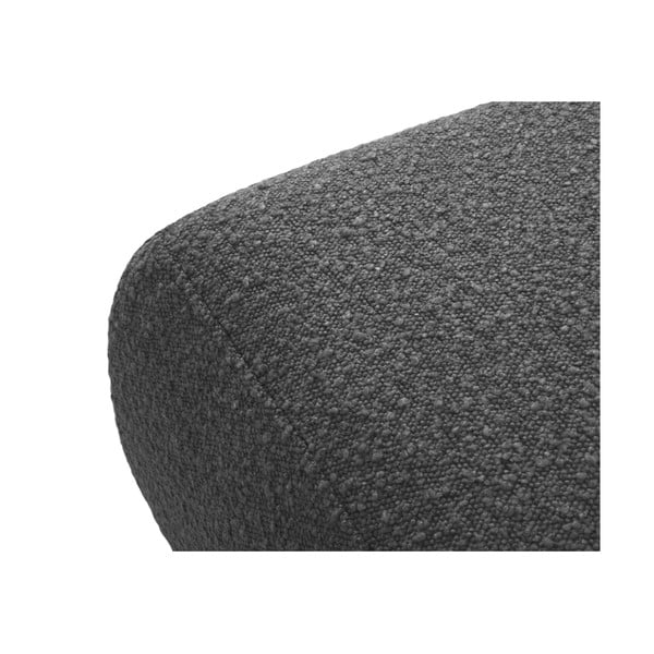 Tmavě šedý taburet z textilie bouclé Molino – Micadoni Home-image-2