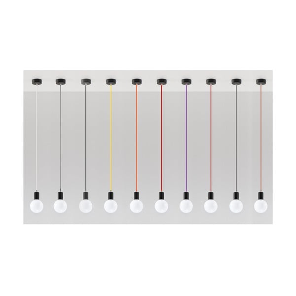 Černé závěsné svítidlo Sollux Bombilla-image-1