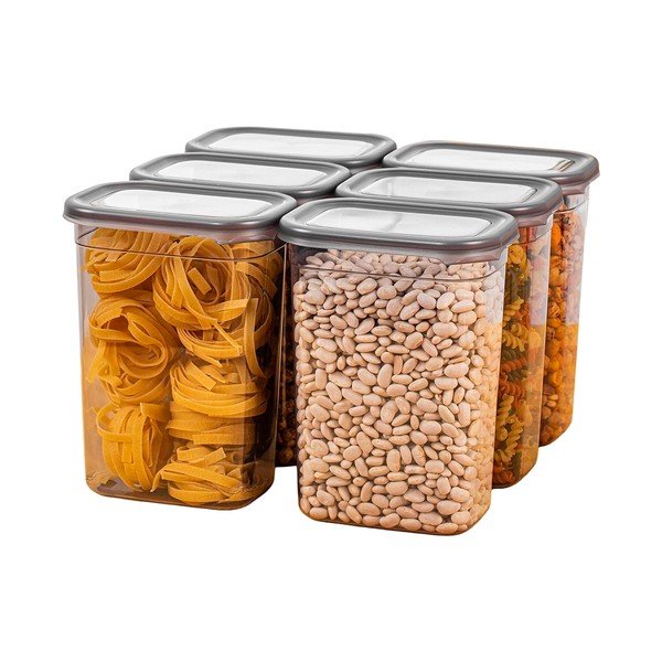 Plastové dózy v sadě 6 ks na potraviny Fresco – Hermia