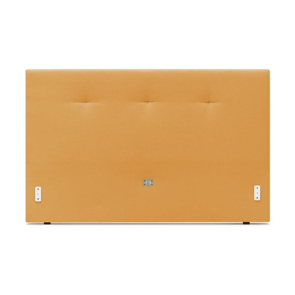 Čalouněná dvoulůžková postel s roštem 160x200 cm v hořčicové barvě Tory – Bobochic Paris-image-3