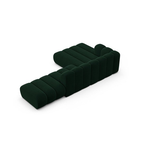 Tmavě zelená rohová pohovka (levý roh) Lupine – Micadoni Home-image-3