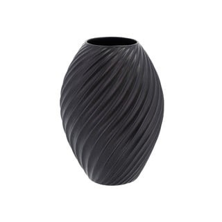 Černá porcelánová váza Morsø River, výška 26 cm