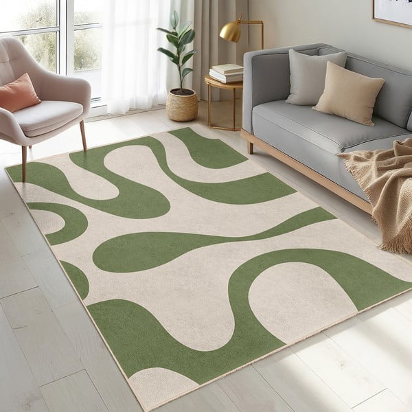 Zelený pratelný koberec 80x150 cm Matcha Latte – Mila Home-image-4
