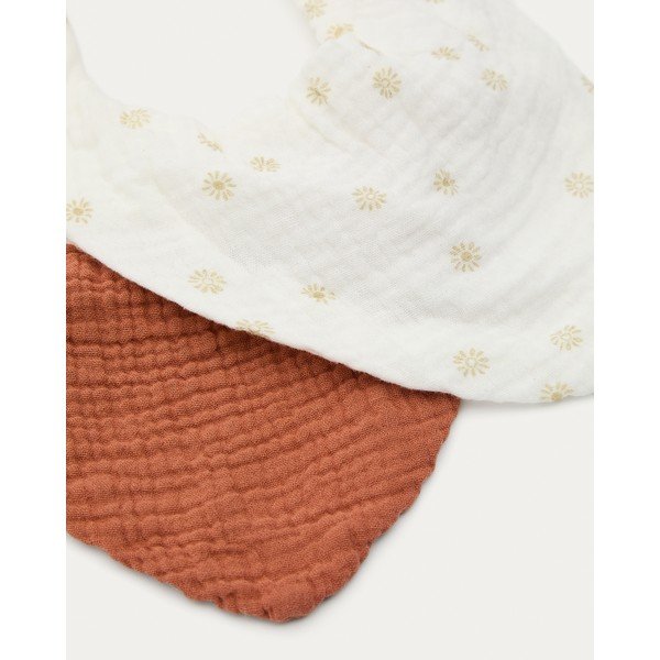 Krémové/v terakotové barvě bavlněné slintáky v sadě 2 ks Olna – Kave Home-image-3