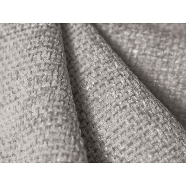 Světle šedá čalouněná dvoulůžková postel s úložným prostorem s roštem 160x200 cm Miley – Micadoni -image-4