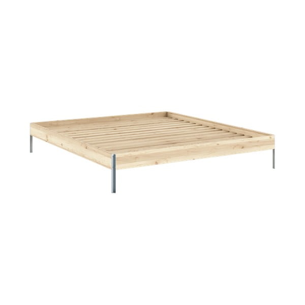 Dvoulůžková postel z borovicového dřeva s roštem v přírodní barvě 180x200 cm Core – Karup Design