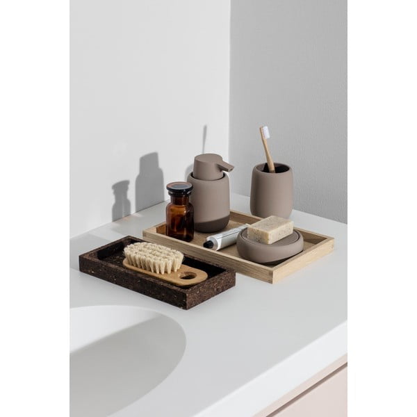 Světle hnědý keramický koupelnový organizér – Blomus-image-1