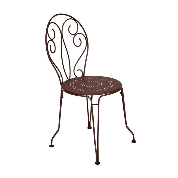 Hnědá kovová židle Fermob Montmartre