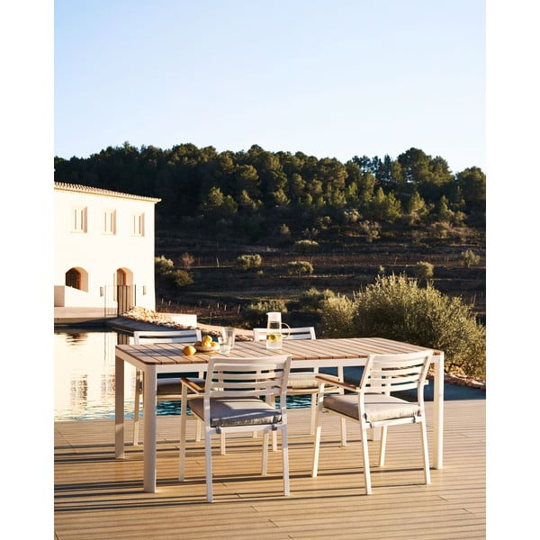 Hliníkový zahradní jídelní stůl 90x163 cm Bona – Kave Home-image-1