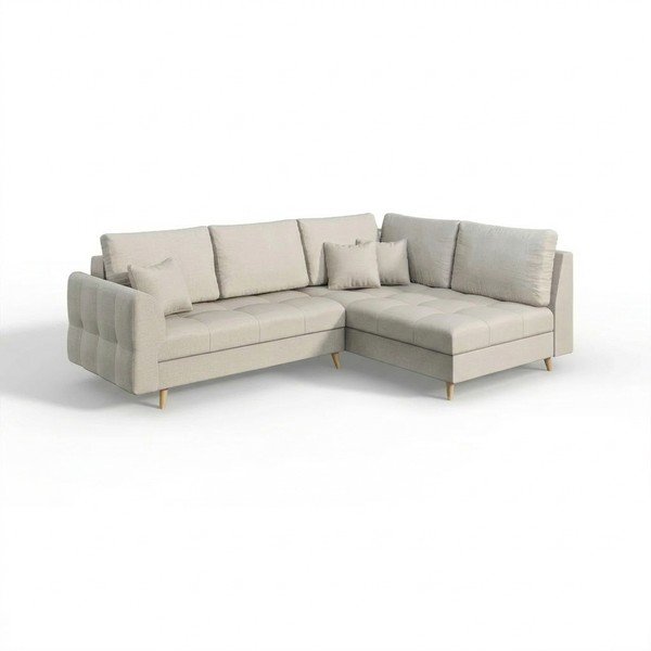 Krémová rohová pohovka (pravý roh) Ariella – Ropez