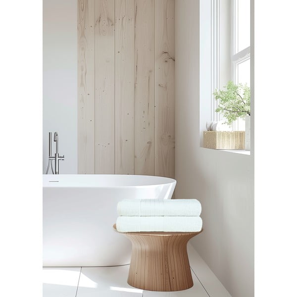 Bílé froté bavlněné osušky v sadě 2 ks 70x140 cm – Good Morning-image-4