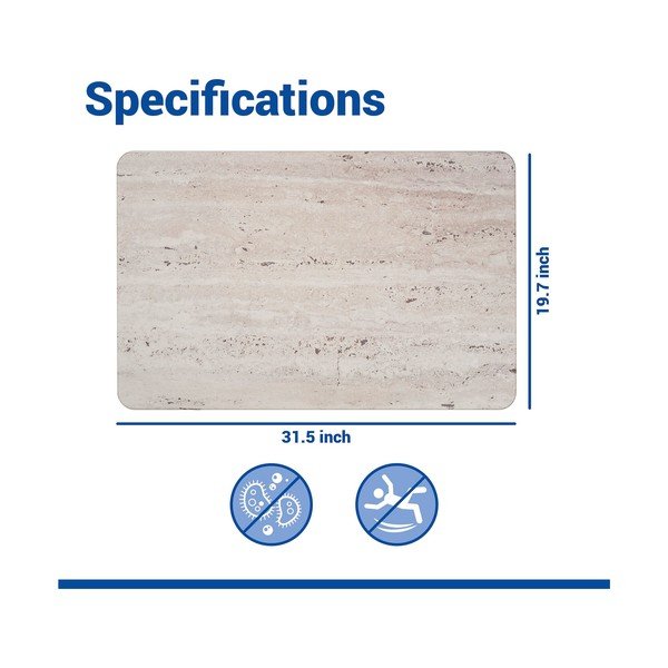 Světle hnědá z křemeliny koupelnová předložka 50x80 cm Puna – Wenko-image-4
