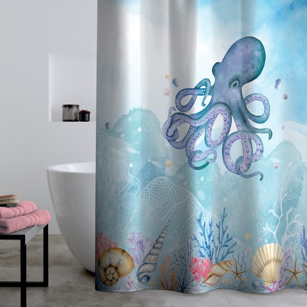 Sprchový závěs 180x180 cm Octopus – Catherine Lansfield-image-1