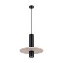 Černé/béžové kovové závěsné svítidlo ø 30 cm Olisa – Sollux