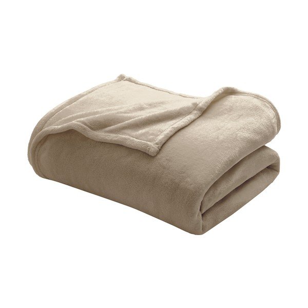 Taupe deka z mikroflanelu 220x240 cm Flanou – douceur d'intérieur