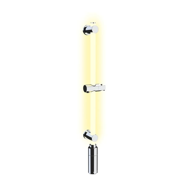 Nástěnná sprchová tyč ve stříbrné barvě 74 cm LED – Wenko