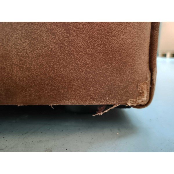 Hnědá rohová pohovka z imitace kůže (levý roh/s lenoškou) Bean - II. jakost – WOOOD-image-3