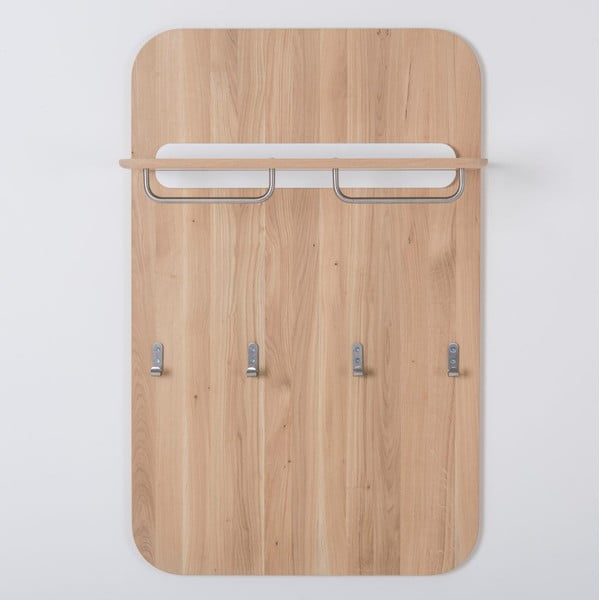 Nástěnný věšák na kabáty z dubového dřeva Gazzda Ena-image-1